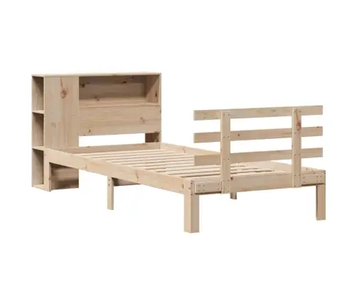 Lova Su Knygų Spinta Be Čiužinio, 100X200cm Pušies Masyvas