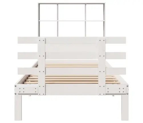 Gulta Ar Grāmatu Plauktu, Bez Matrača, 90X190 Cm, Priedes Koks Vidaxl