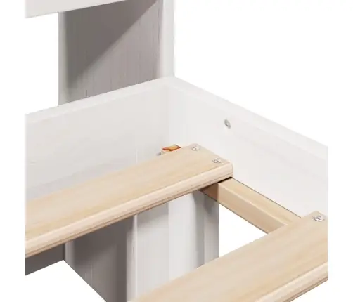 Lova Su Knygų Spinta Be Čiužinio, Balta, 120X190cm Pušis