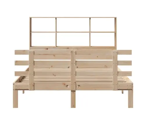 Lova Su Knygų Spinta Be Čiužinio, 160X200cm Pušies Masyvas