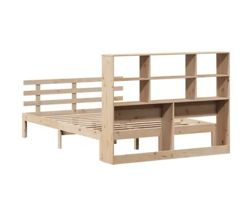 Lova Su Knygų Spinta Be Čiužinio, 160X200cm Pušies Masyvas