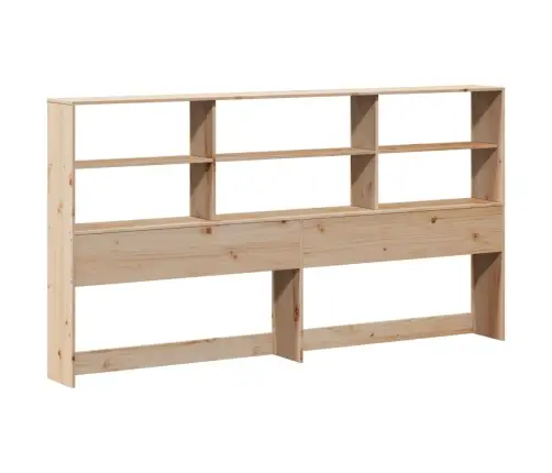 Gulta Ar Grāmatu Plauktu, Bez Matrača, 180X200 Cm, Priedes Koks Vidaxl