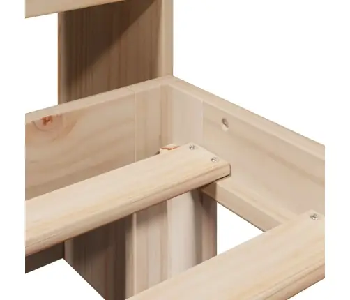 Gulta Ar Grāmatu Plauktu, Bez Matrača, 180X200 Cm, Priedes Koks Vidaxl