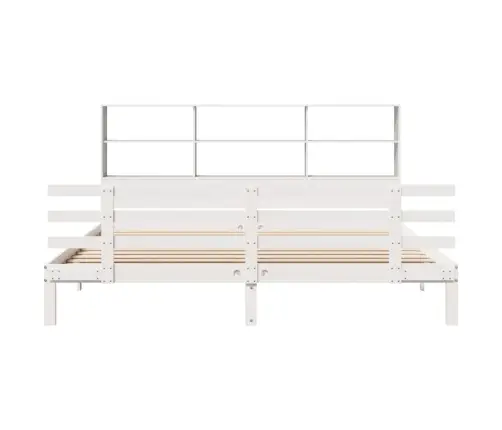 Riiuliga Voodiraam Ilma Madratsita, Valge, 180X200cm Männipuit