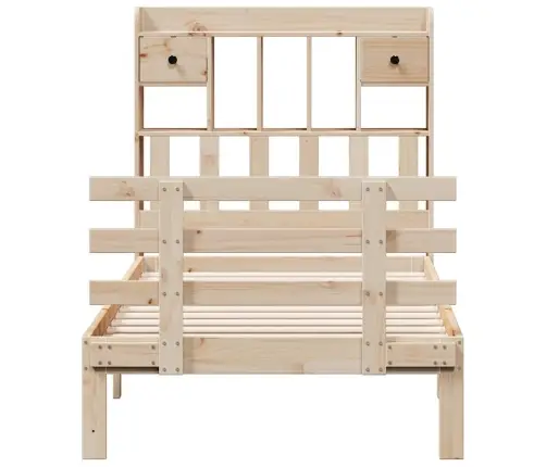 Riiuliga Voodiraam Ilma Madratsita, 75X190 cm Männipuit