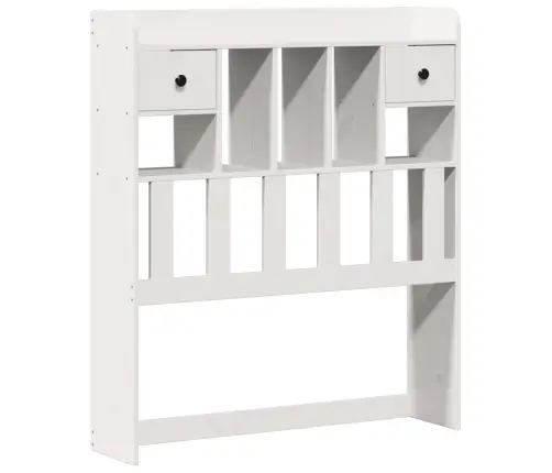 Lova Su Knygų Spinta Be Čiužinio, Balta, 75X190cm Pušis