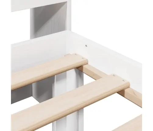 Lova Su Knygų Spinta Be Čiužinio, Balta, 75X190cm Pušis