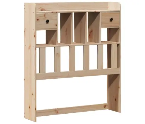 Gulta Ar Grāmatu Plauktu, Bez Matrača, 90X190 Cm, Priedes Koks Vidaxl