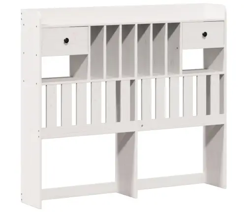 Gulta Ar Grāmatu Plauktu, Bez Matrača, 135X190 Cm, Priedes Koks Vidaxl