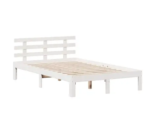 Gulta Ar Grāmatu Plauktu, Bez Matrača, 135X190 Cm, Priedes Koks Vidaxl