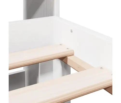 Gulta Ar Grāmatu Plauktu, Bez Matrača, 135X190 Cm, Priedes Koks Vidaxl