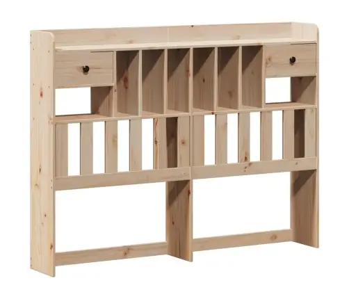 Lova Su Knygų Spinta Be Čiužinio, 140X190cm Pušies Masyvas