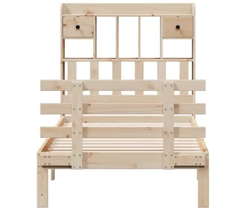 Riiuliga Voodiraam Ilma Madratsita, 90X200 cm Männipuit