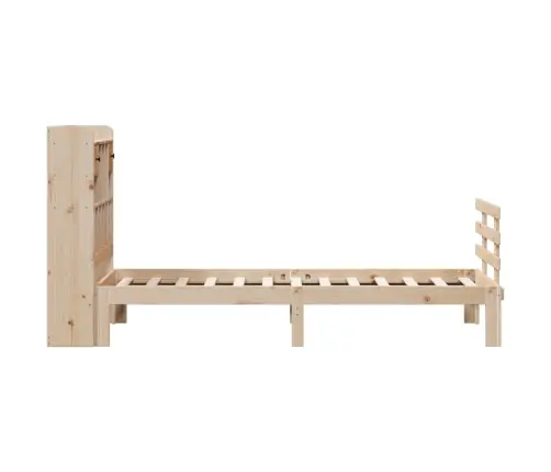 Lova Su Knygų Spinta Be Čiužinio, 100X200cm Pušies Masyvas