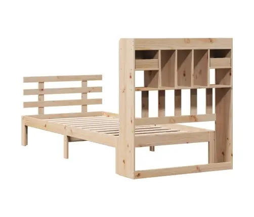 Lova Su Knygų Spinta Be Čiužinio, 100X200cm Pušies Masyvas