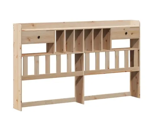 Lova Su Knygų Spinta Be Čiužinio, 180X200cm Pušies Masyvas