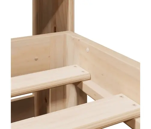 Lova Su Knygų Spinta Be Čiužinio, 180X200cm Pušies Masyvas