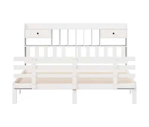 Gulta Ar Grāmatu Plauktu, Bez Matrača, 180X200 Cm, Priedes Koks Vidaxl