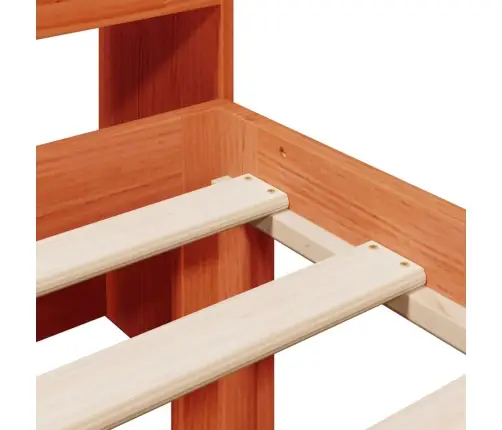 Lova Be Čiužinio/Su Knygų Lentyna, Ruda, 75X190cm Pušis