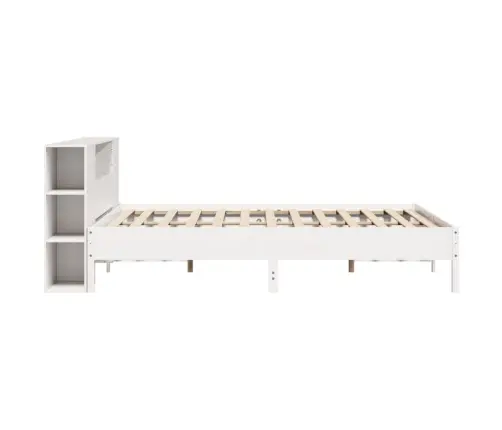 Gulta Ar Grāmatu Plauktu, Bez Matrača, 200X200 Cm, Priedes Koks Vidaxl