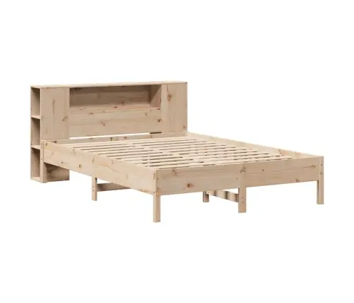 Lova Su Knygų Spinta Be Čiužinio, 160X200cm Pušies Masyvas