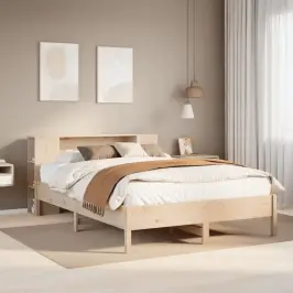 Lova Su Knygų Spinta Be Čiužinio, 160X200cm Pušies Masyvas