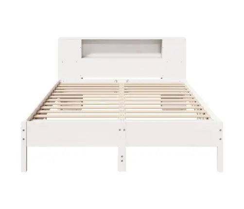 Gulta Ar Grāmatu Plauktu, Bez Matrača, 160X200 Cm, Priedes Koks Vidaxl