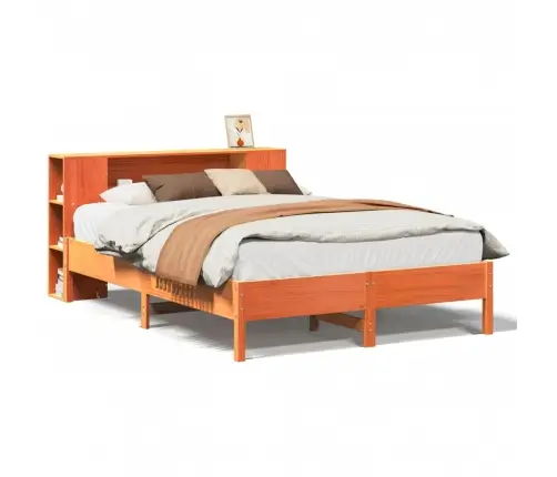 Lova Su Knygų Spinta Be Čiužinio, Ruda, 150X200cm Pušis