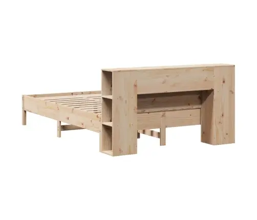 Lova Su Knygų Spinta Be Čiužinio, 140X200cm Pušies Masyvas