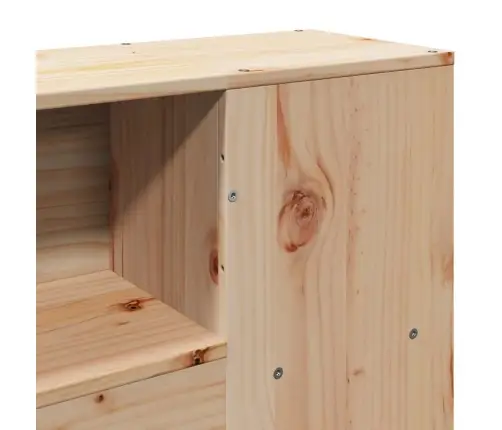 Gulta Ar Grāmatu Plauktu, Bez Matrača, 120X190 Cm, Priedes Koks Vidaxl