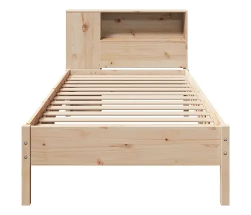 Gulta Ar Grāmatu Plauktu, Bez Matrača, 100X200 Cm, Priedes Koks Vidaxl