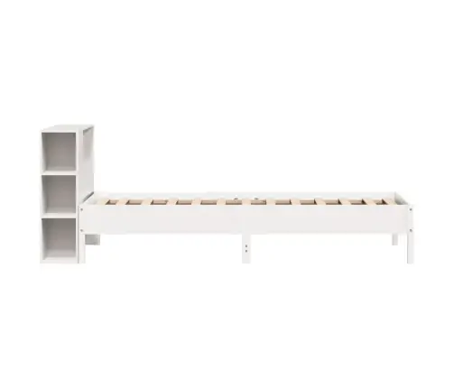 Riiuliga Voodiraam Ilma Madratsita, Valge, 90X200 cm Männipuit Riiuliga Voodiraam Ilma Madratsita, Valge, 90X200 cm Männipuit