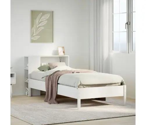 Riiuliga Voodiraam Ilma Madratsita, Valge, 90X200 cm Männipuit Riiuliga Voodiraam Ilma Madratsita, Valge, 90X200 cm Männipuit