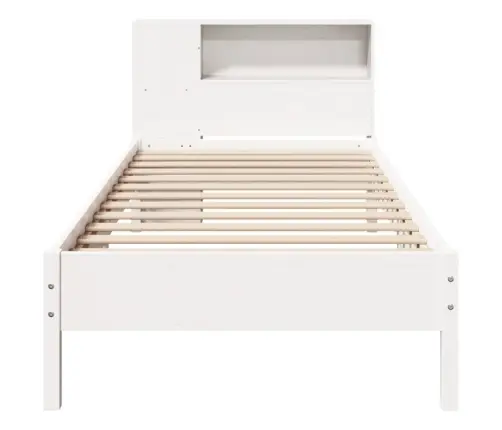 Lova Su Knygų Spinta Be Čiužinio, Balta, 75X190cm Pušis