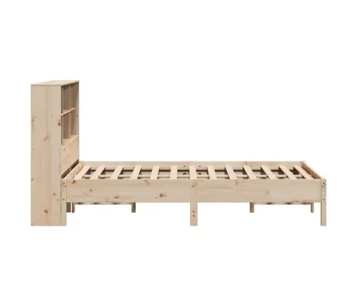 Gulta Ar Grāmatu Plauktu, Bez Matrača, 160X200 Cm, Priedes Koks Vidaxl