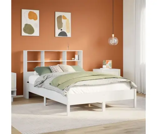 Gulta Ar Grāmatu Plauktu, Bez Matrača, 160X200 Cm, Priedes Koks Vidaxl