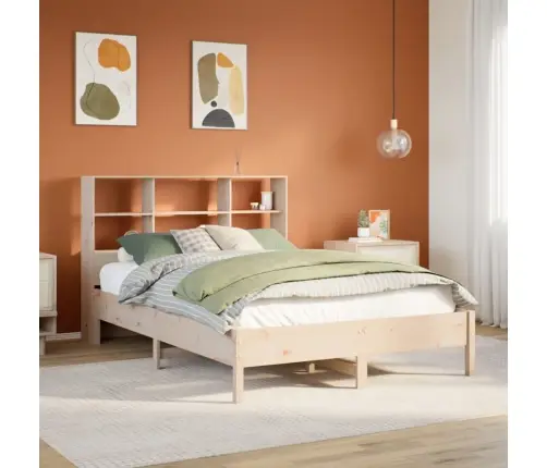 Riiuliga Voodiraam Ilma Madratsita, 140X200 cm Männipuit