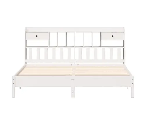 Gulta Ar Grāmatu Plauktu, Bez Matrača, 180X200 Cm, Priedes Koks Vidaxl