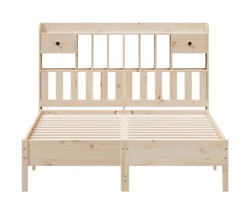 Lova Su Knygų Spinta Be Čiužinio, 160X200cm Pušies Masyvas