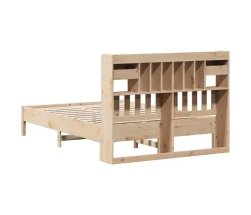 Lova Su Knygų Spinta Be Čiužinio, 160X200cm Pušies Masyvas