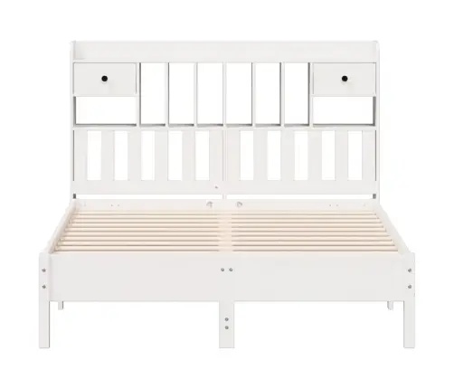 Gulta Ar Grāmatu Plauktu, Bez Matrača, 160X200 Cm, Priedes Koks Vidaxl