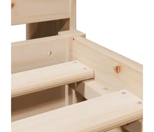 Gulta Ar Grāmatu Plauktu, Bez Matrača, 140X200 Cm, Priedes Koks Vidaxl