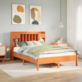 Gulta Ar Grāmatu Plauktu, Bez Matrača, 140X200 Cm, Priedes Koks Vidaxl Gulta Ar Grāmatu Plauktu, Bez Matrača, 140X200 Cm, Priedes Koks Vidaxl