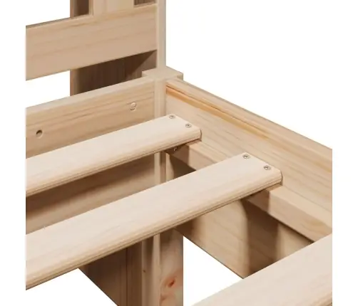 Gulta Ar Grāmatu Plauktu, Bez Matrača, 100X200 Cm, Priedes Koks Vidaxl