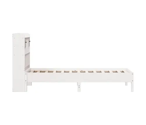 Lova Su Knygų Spinta Be Čiužinio, Balta, 90X200cm Pušis