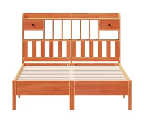 Lova Su Knygų Spinta Be Čiužinio, Ruda, 140X190cm Pušis