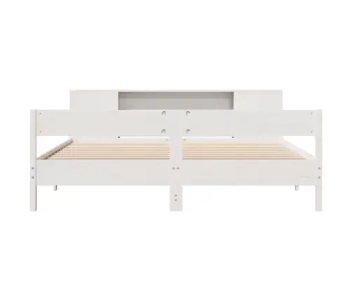 Gulta Ar Grāmatu Plauktu, Bez Matrača, 180X200 Cm, Priedes Koks Vidaxl