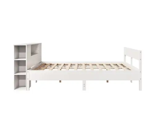 Gulta Ar Grāmatu Plauktu, Bez Matrača, 180X200 Cm, Priedes Koks Vidaxl