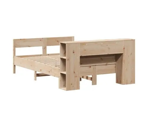 Lova Su Knygų Spinta Be Čiužinio, 160X200cm Pušies Masyvas