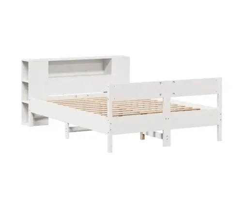 Gulta Ar Grāmatu Plauktu, Bez Matrača, 150X200 Cm, Priedes Koks Vidaxl